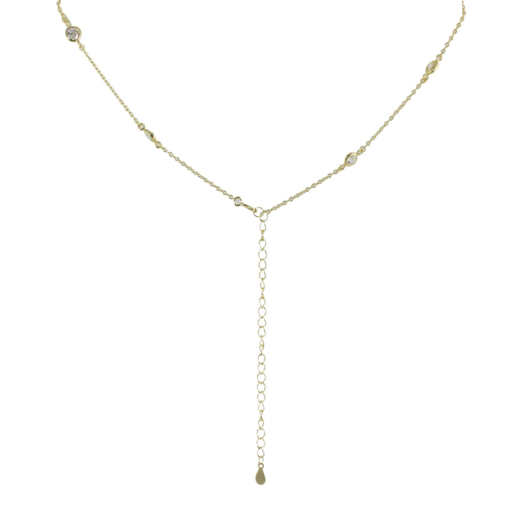 spaced cz choker