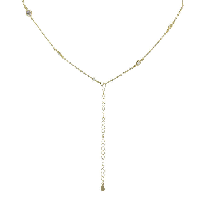 spaced cz choker