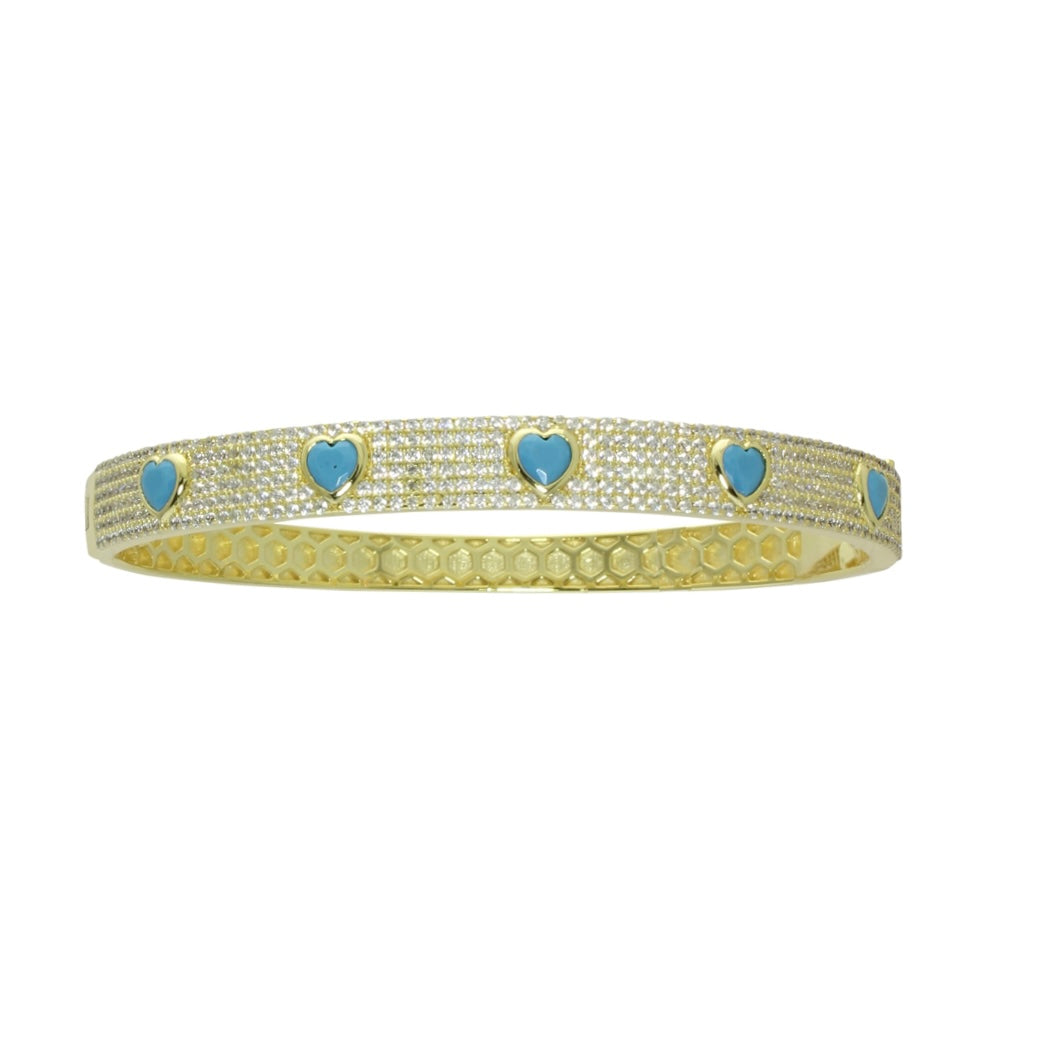 PAVÈ STATION HEART BANGLE