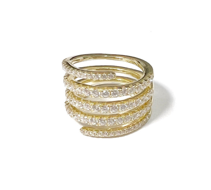 MULTI ROW CZ RING