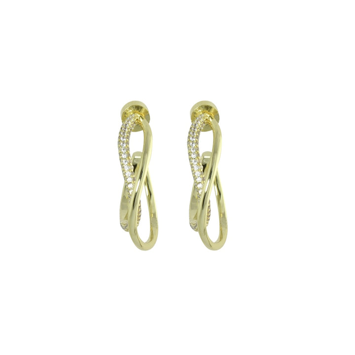 WAVY DOUBLE HOOP EARRING