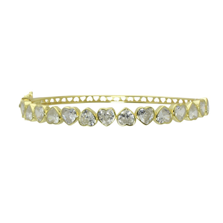 BEZEL HEART BANGLE