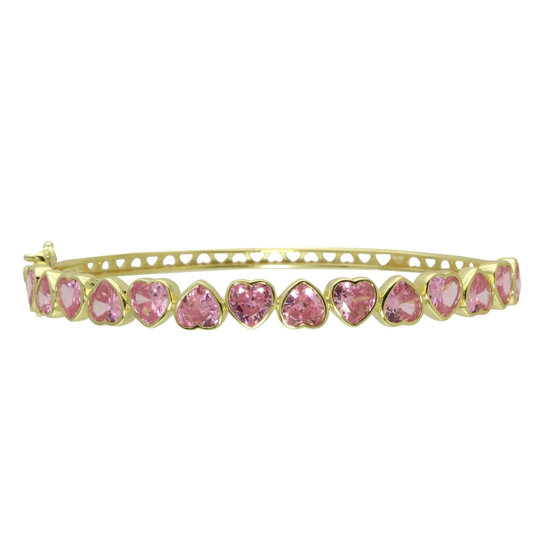 BEZEL HEART BANGLE