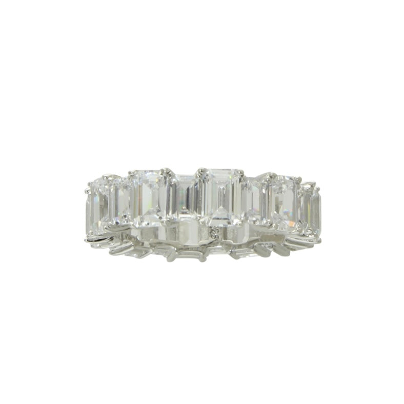 Emerald cut eternity ring 