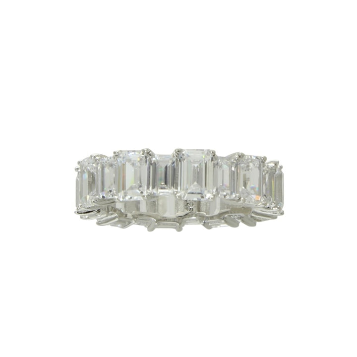 Emerald cut eternity ring 