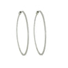 LARGE THIN CZ HOOP EARRINGS