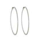 LARGE THIN CZ HOOP EARRINGS