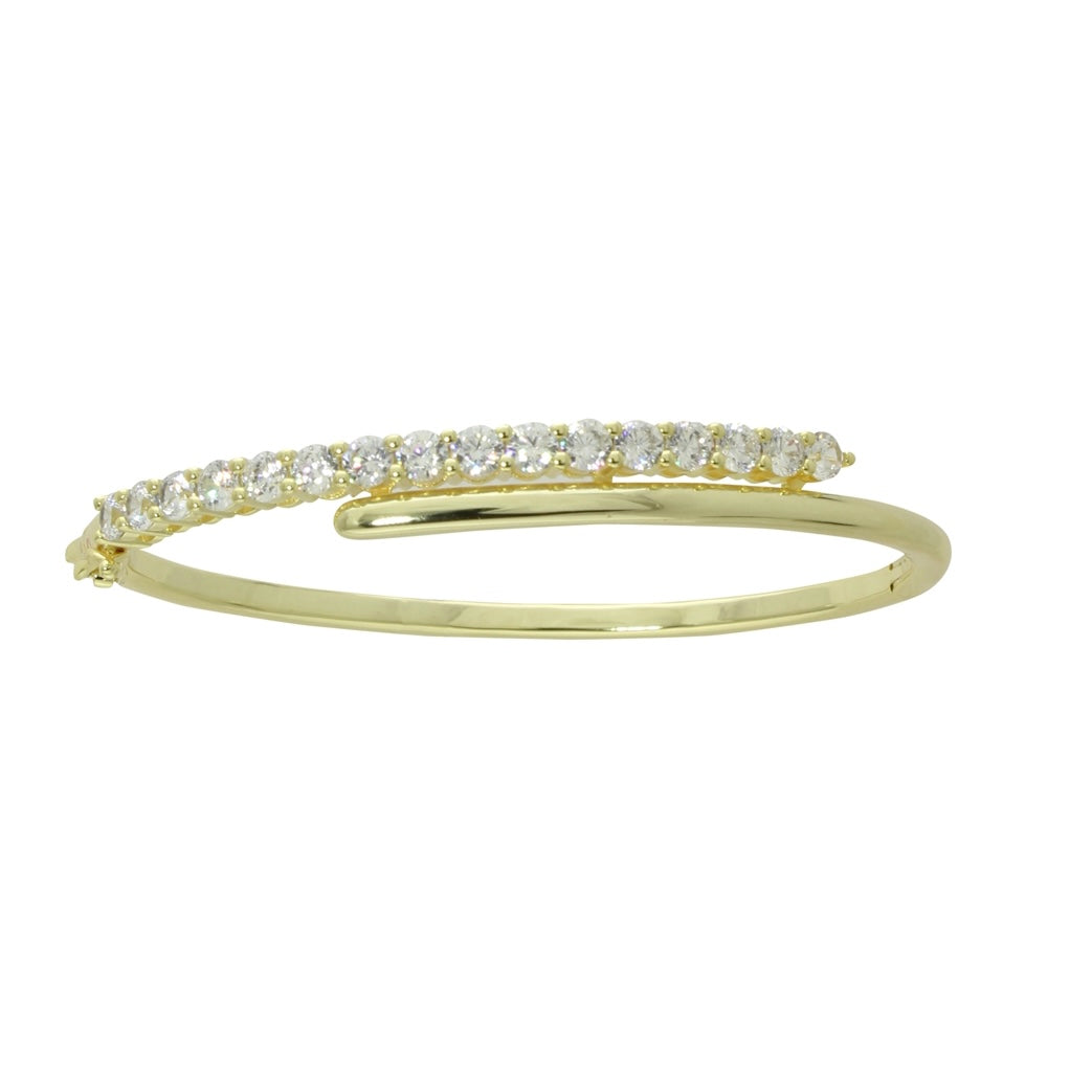 half cz wrap bangle