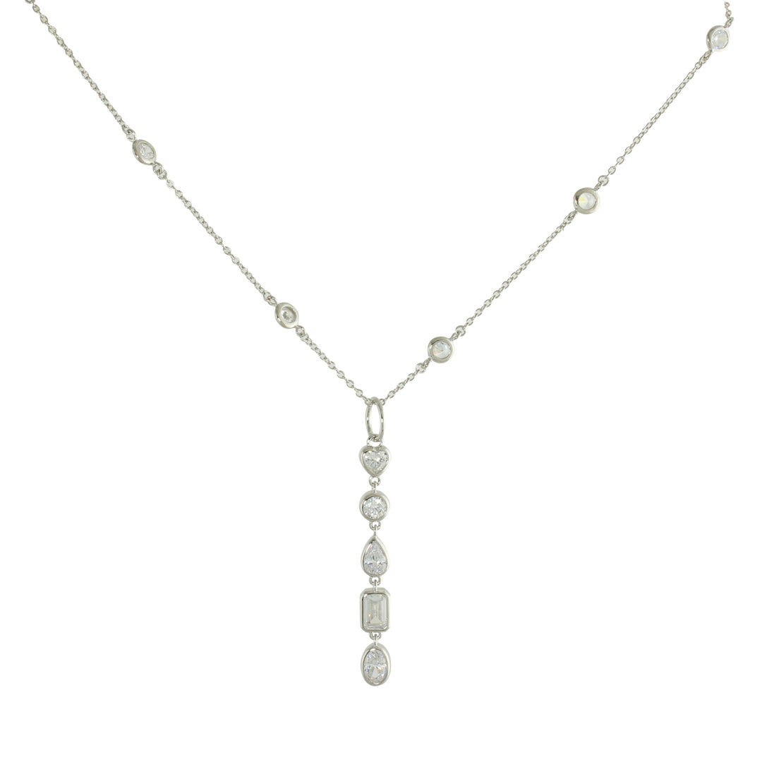 multi shape cz drop choker