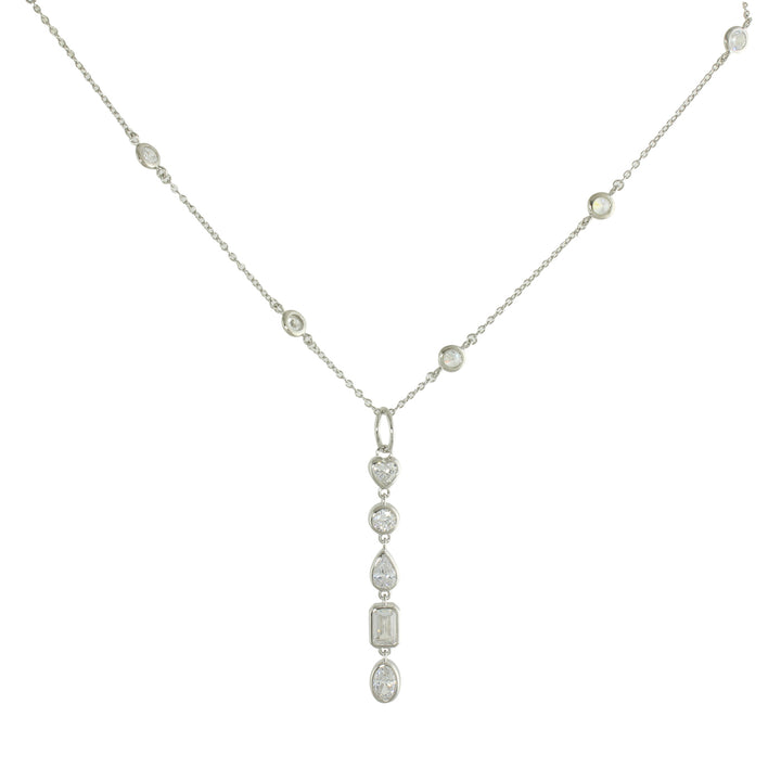 multi shape cz drop choker