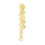 14K DOUBLE DROP DISC EARRINGS