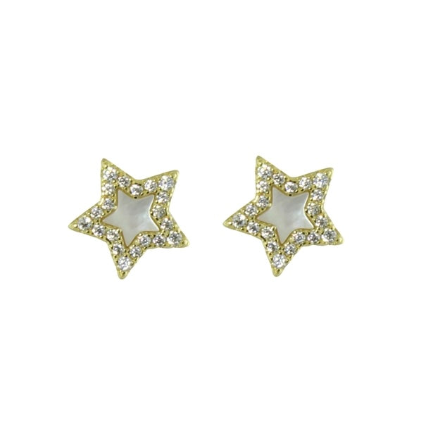 ENAMEL STAR STUD EARRINGS