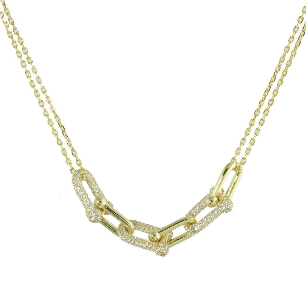 PAVÈ U LINK CHAIN NECKLACE