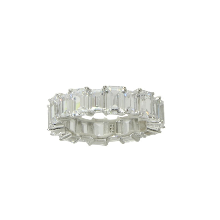Emerald cut eternity band