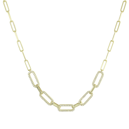 pavè link necklace