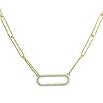 mini c rectangle necklace