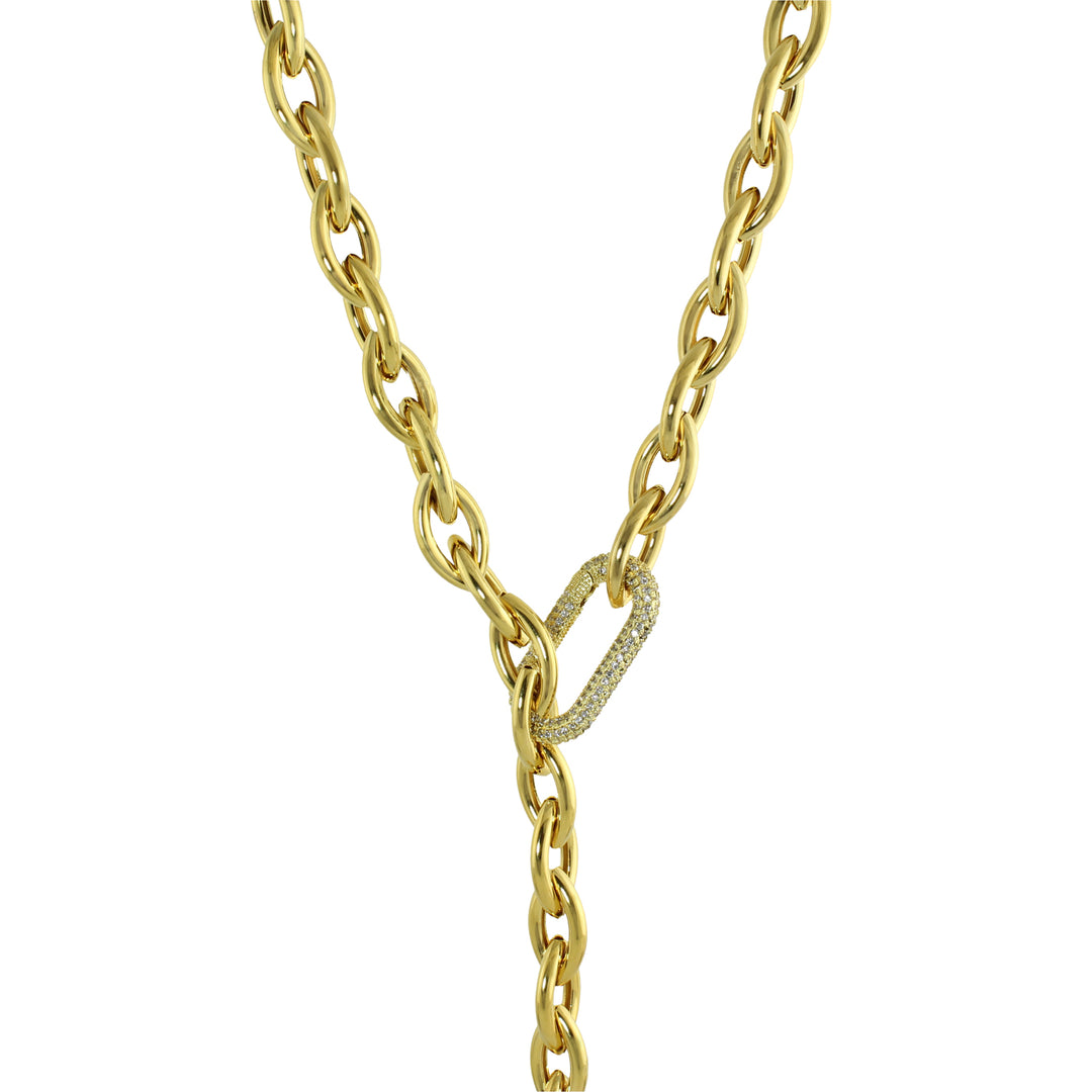 CHUNKY SNAKE LINK ADJUSTABLE NECKLACE