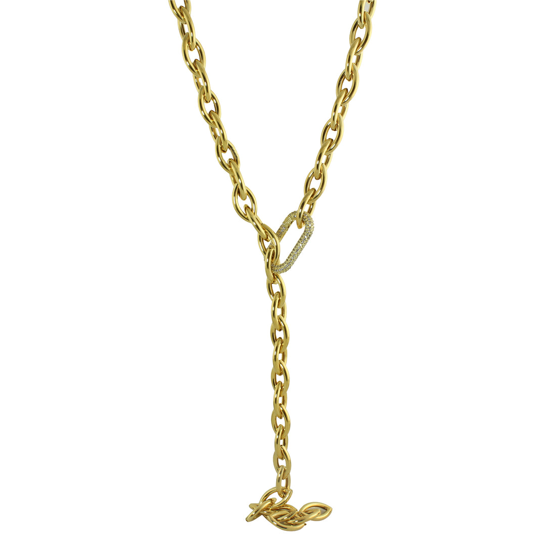 CHUNKY SNAKE LINK ADJUSTABLE NECKLACE