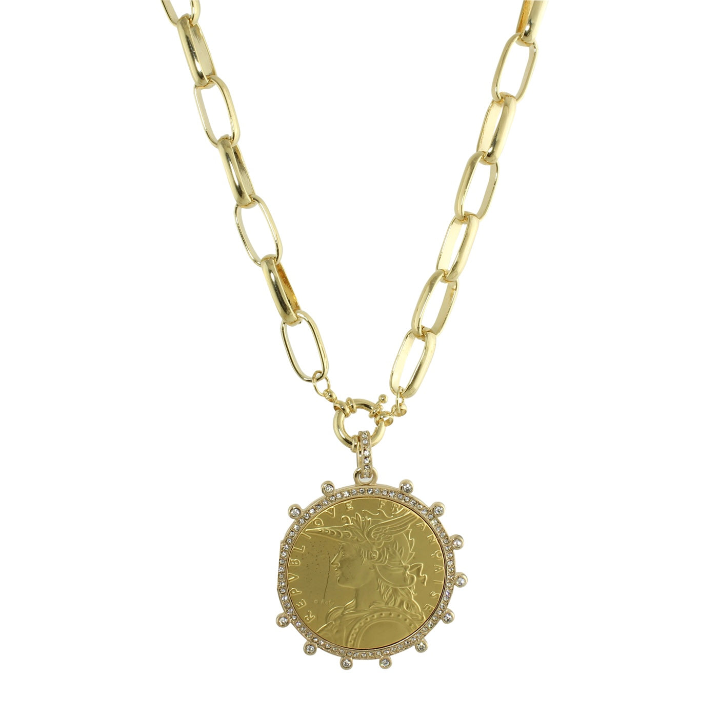 BIG COIN LINK NECKLACE – Adam Marc