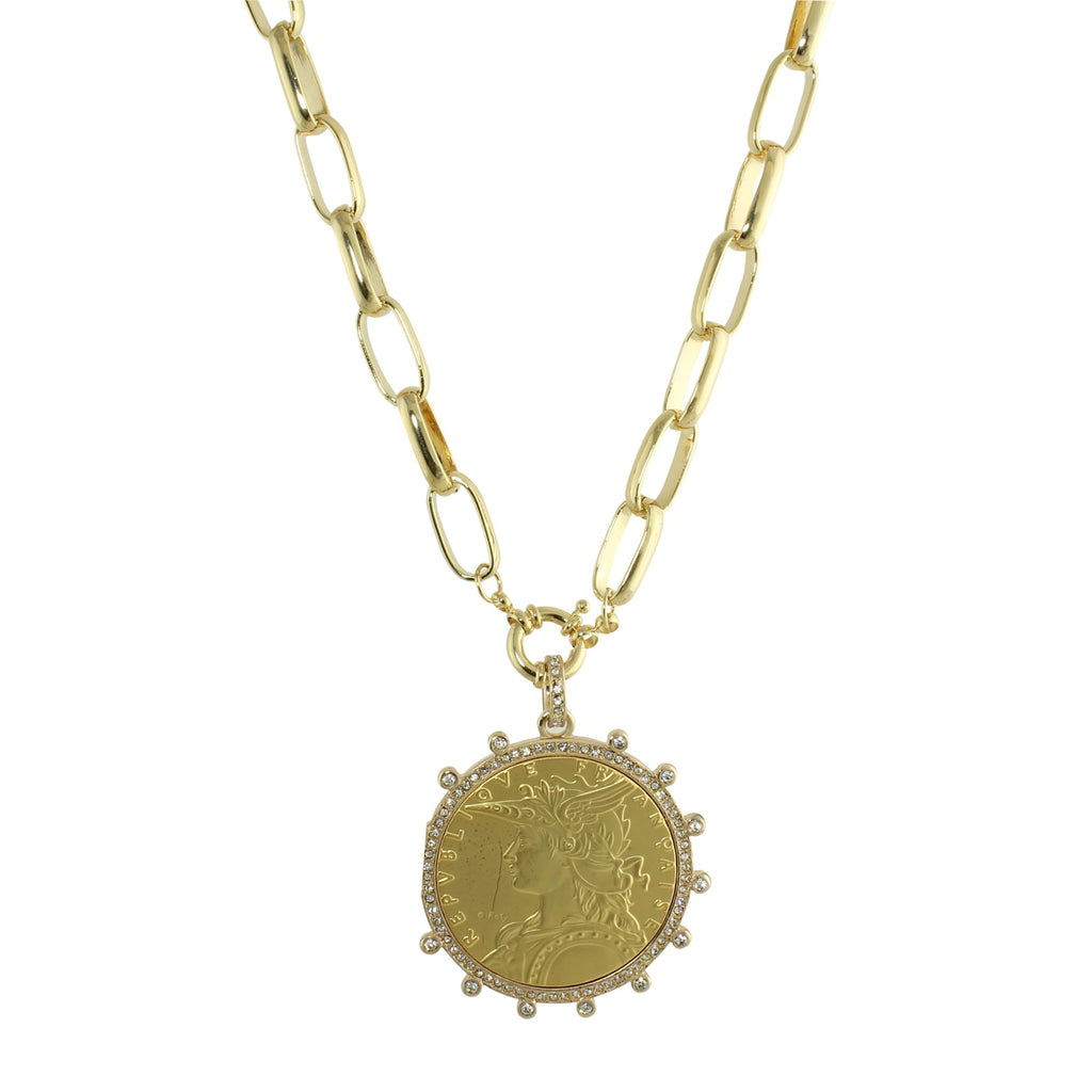 BIG COIN LINK NECKLACE – Adam Marc