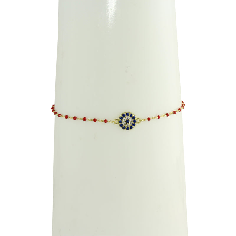 red evil eye bracelet