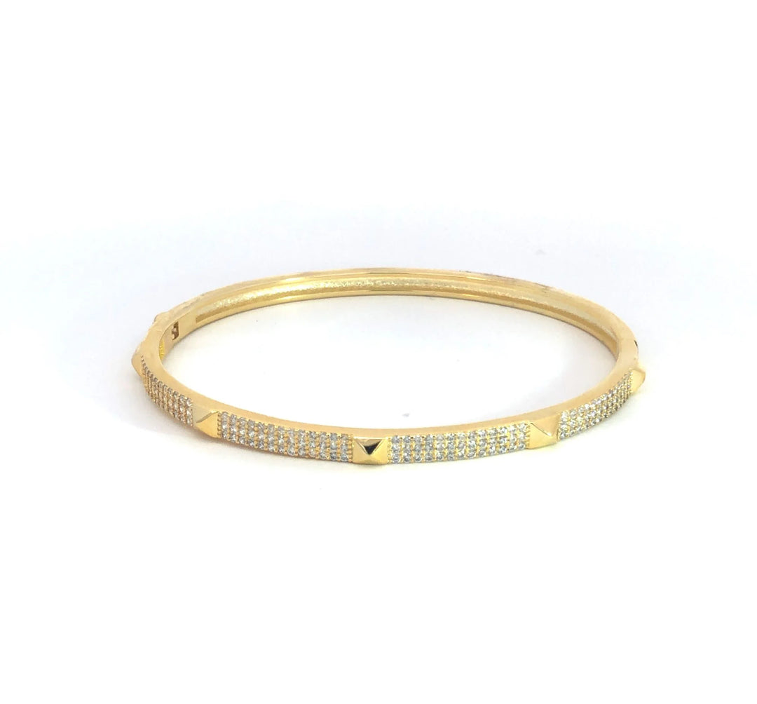 gold pyramid bangle