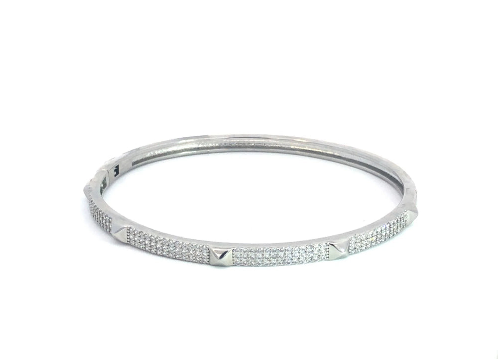 silver pyramid bangle
