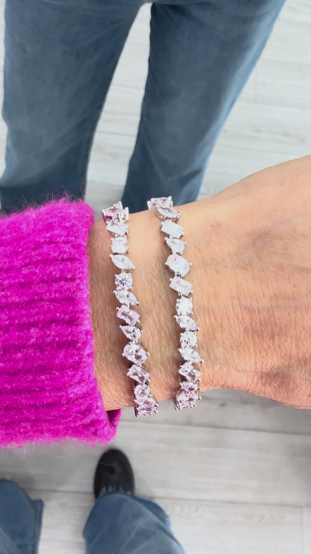 MIXED SHAPE TENNIS BRACELET