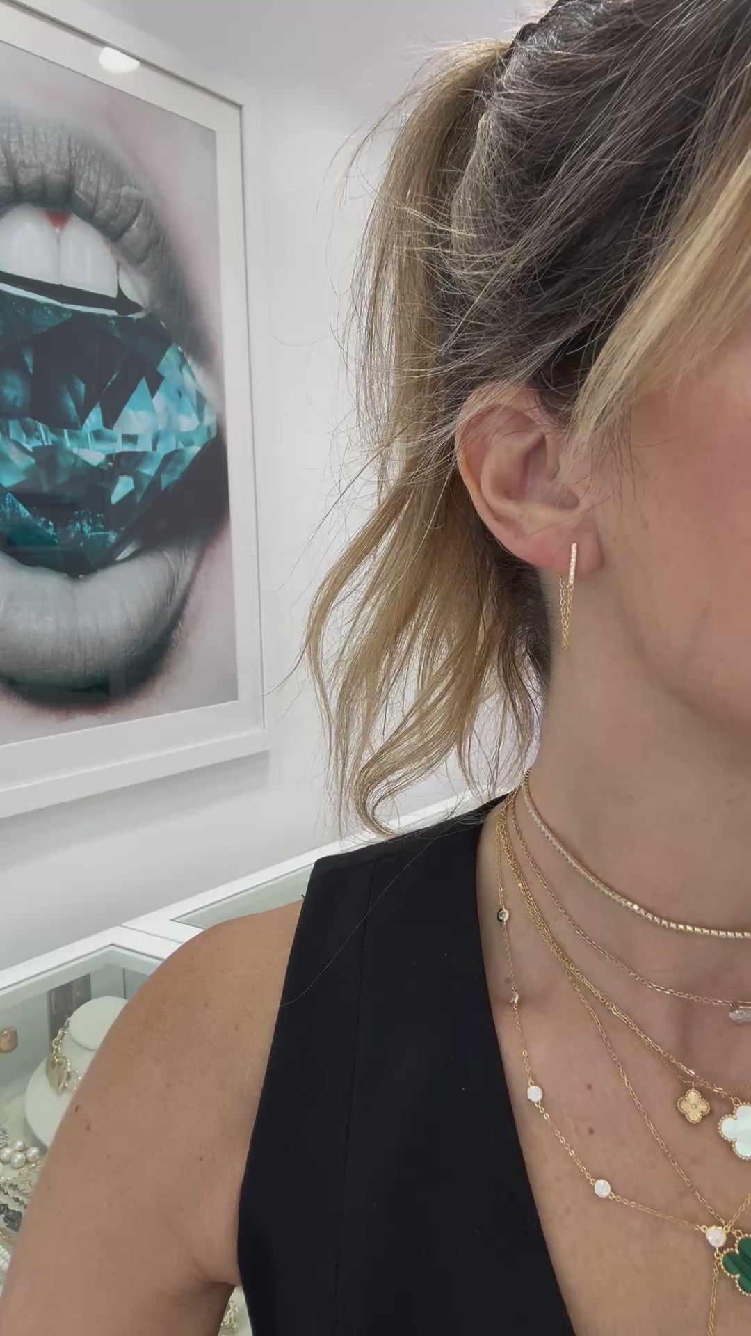 BAR &amp; CHAIN  EARRINGS