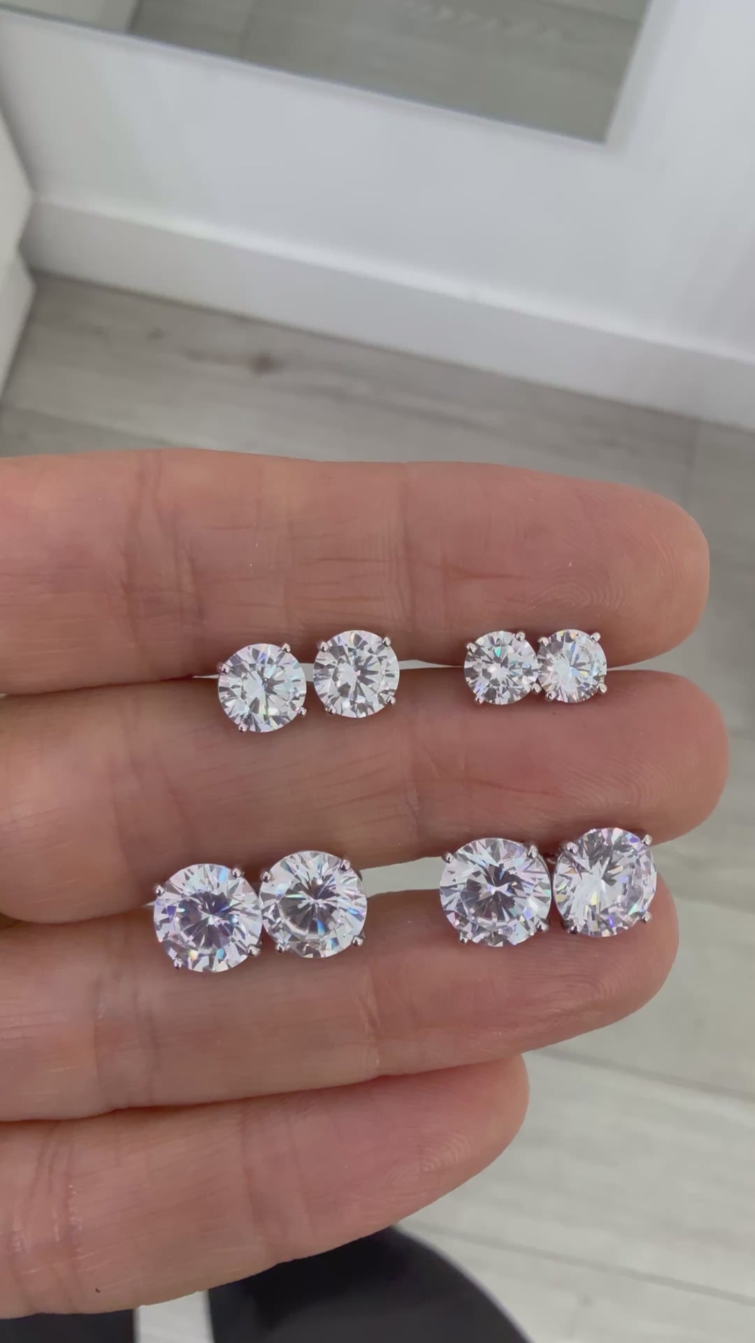 CZ STUD EARRINGS