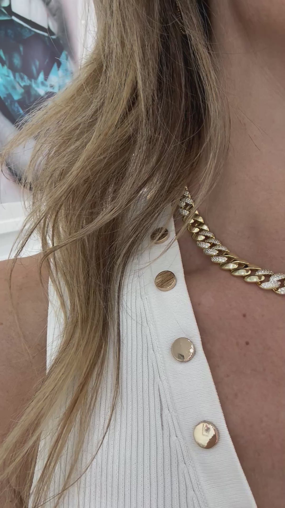 PAVÈ &amp; POLISHED CUBAN LINK NECKLACE