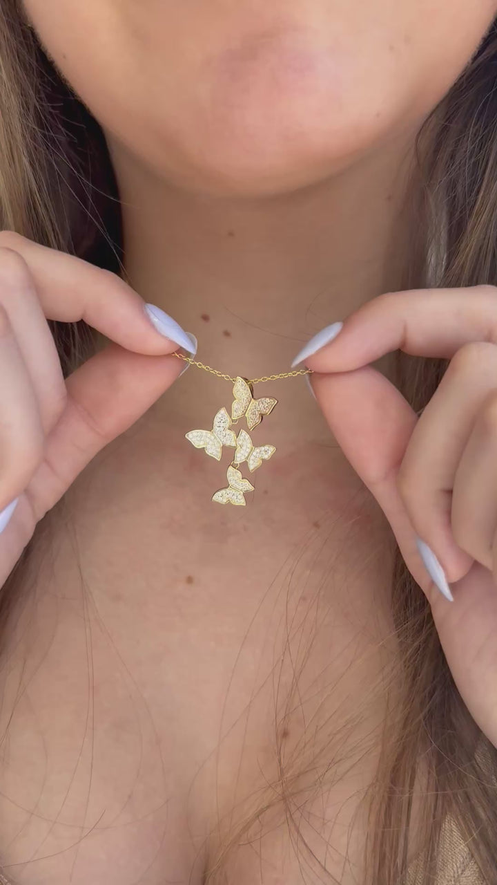 FLOATING BUTTERFLIES NECKLACE