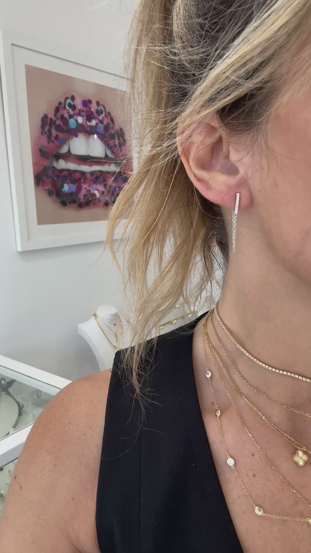 BAR &amp; CHAIN  EARRINGS