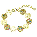 GOLD SMILEY FACE BRACELET