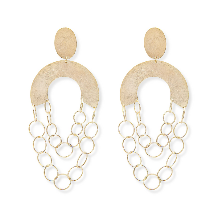 CHAIN LINK CHANDELIER EARRINGS