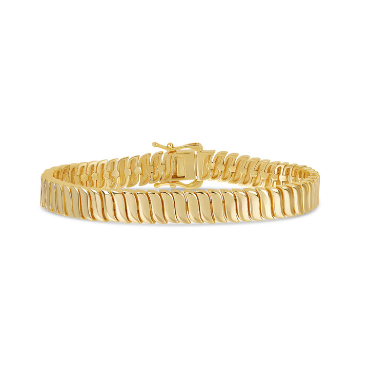 GOLD WAVE TENNIS BRACELET