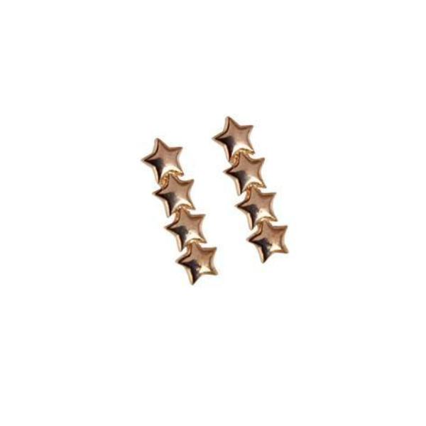 rose gold stars studs