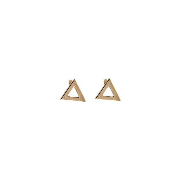 rose triangle studs