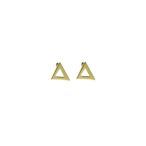 gold triangle studs