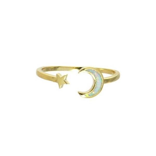 opal moon ring