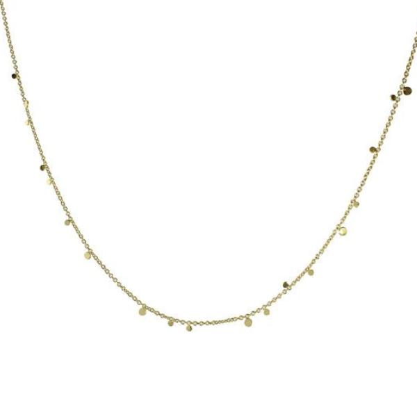 gold mini discs necklace