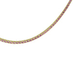 Pink tennis necklace