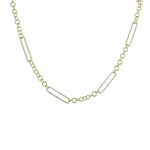 Gold fancy mixed link necklace