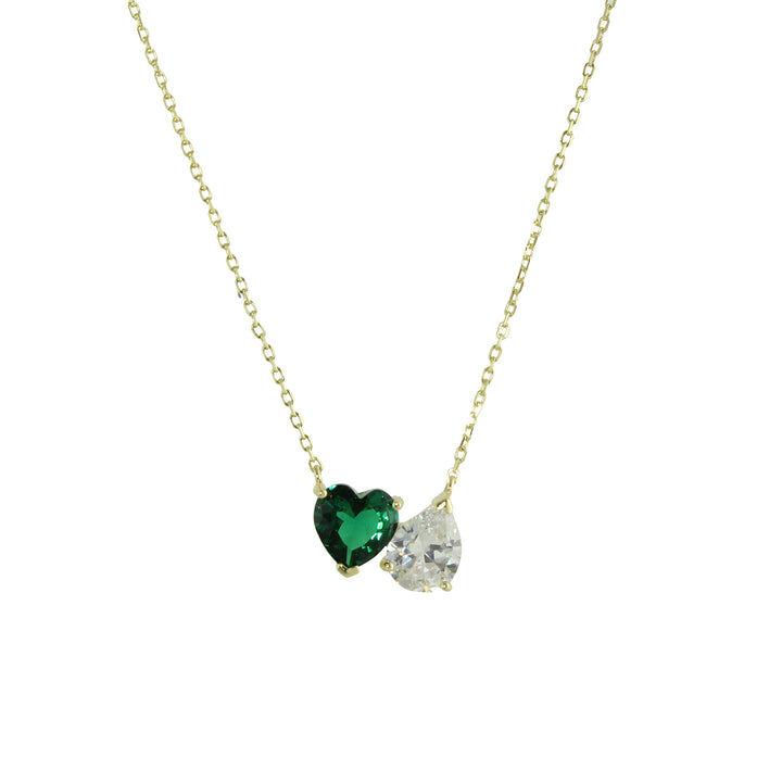 GREEN 2 STONE NECKLACE