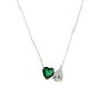 GREEN 2 STONE NECKLACE