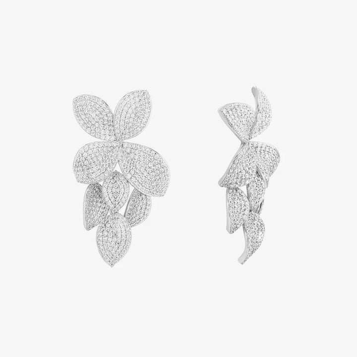 PAVÈ FLOWER DROP EARRINGS