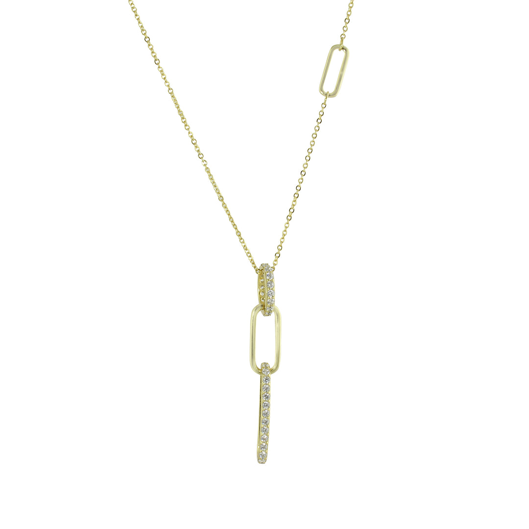 Delicate gold chain with link charms