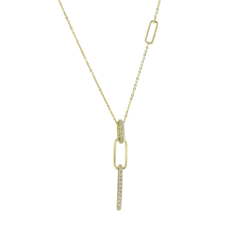 Delicate gold chain with link charms