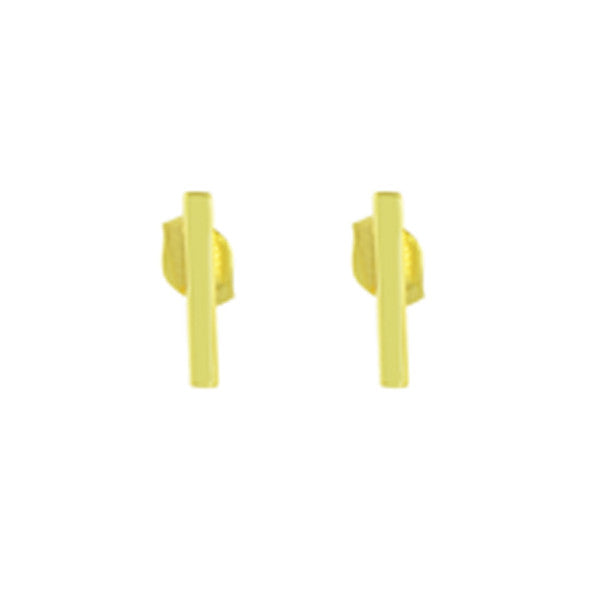 GOLD BAR STUDS - adammarcjewels
