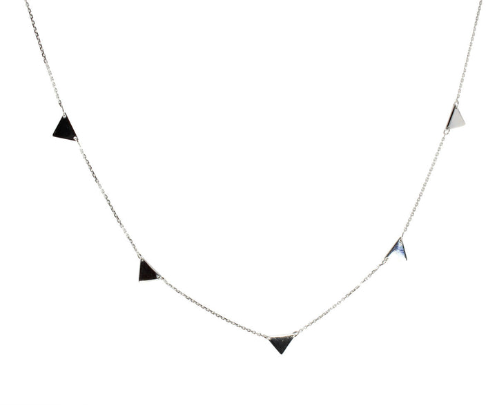 14K MINI TRIANGLE STATION NECKLACE